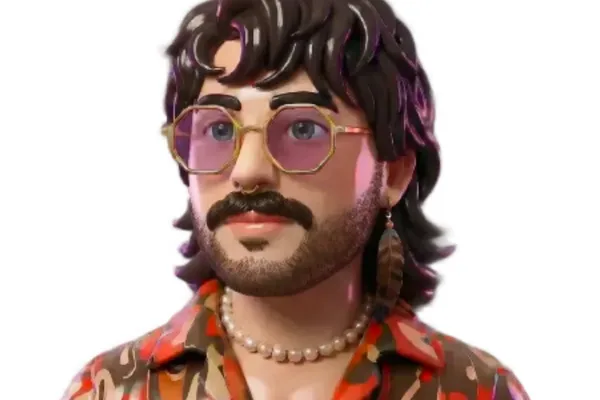 Illustrated avatar of Adam Astra: tinted round glasses, a moustache and a patterned shirt.