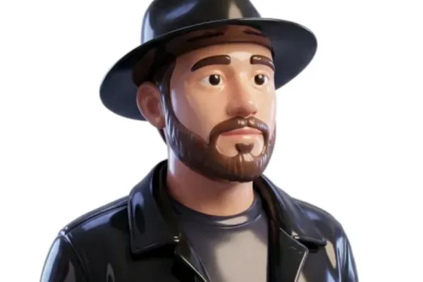 Illustrated avatar of Harley Saftler: a black fedora, a beard and a leather jacket.